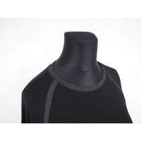 Bluzka Agnes czarna - nietoperz z błyszczącymi lamówkami